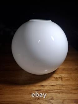 Antique Milk Glass White Vintage electric oil Lamp Light Shade Gwtw Globe