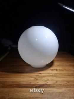 Antique Milk Glass White Vintage electric oil Lamp Light Shade Gwtw Globe