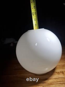 Antique Milk Glass White Vintage electric oil Lamp Light Shade Gwtw Globe