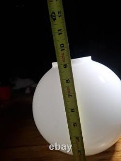Antique Milk Glass White Vintage electric oil Lamp Light Shade Gwtw Globe