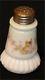Antique Mt Washington Flaired Shape Kitty Floral Shaker Milk Glass