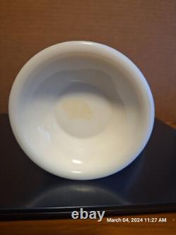 Antique Owl Opaque Milk Glass Picture With Glass Eyes