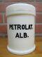 Antique Petrolat. Alb. White Milk Glass Apothecary Jar Whitall Tatum Co Phila Ny