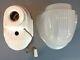 Antique Porcelain Sconce White Wall Light Fixture Pull Chain Milk Glass Shade