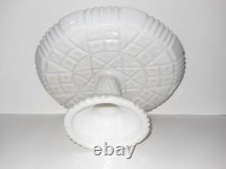 Antique Portieux Vallerysthal VERY RARE Opale Milk Glass ROME Pattern Cake Stand