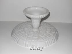 Antique Portieux Vallerysthal VERY RARE Opale Milk Glass ROME Pattern Cake Stand