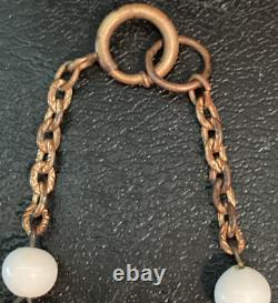 Antique RARE EARLY MIRIAM HASKELL, FRANK HESS Necklace White Milk Glass Unsigned