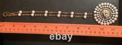 Antique RARE EARLY MIRIAM HASKELL, FRANK HESS Necklace White Milk Glass Unsigned