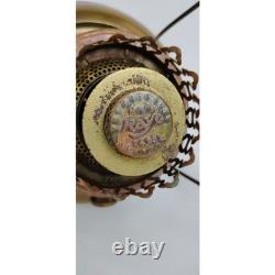 Antique Rayo Brass Oil Lamp withWhite Milk Glass Shade & Chimney 21 T Beautiful