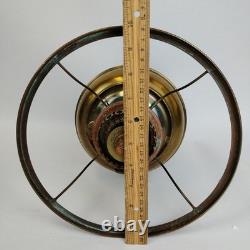 Antique Rayo Brass Oil Lamp withWhite Milk Glass Shade & Chimney 21 T Beautiful