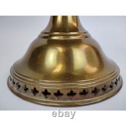Antique Rayo Brass Oil Lamp withWhite Milk Glass Shade & Chimney 21 T Beautiful
