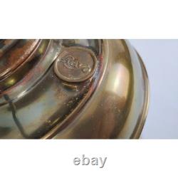 Antique Rayo Brass Oil Lamp withWhite Milk Glass Shade & Chimney 21 T Beautiful