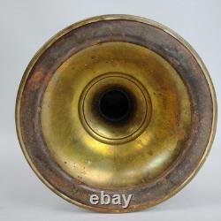 Antique Rayo Brass Oil Lamp withWhite Milk Glass Shade & Chimney 21 T Beautiful