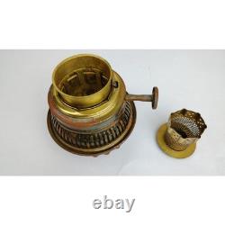 Antique Rayo Brass Oil Lamp withWhite Milk Glass Shade & Chimney 21 T Beautiful