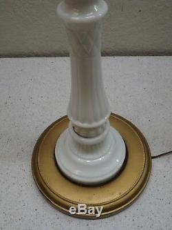 Antique Solid Milk Glass Floor Lamp Victorian RARE Excellent Condition Vintage