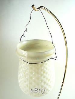 Antique Victorian Fairy Lamp 1800-1920 Christmas Lighting White Milk Glass-