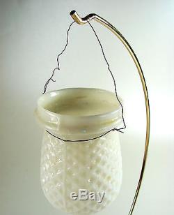 Antique Victorian Fairy Lamp 1800-1920 Christmas Lighting White Milk Glass-