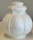 Antique Victorian White Milk Glass Lightning Rod Ball Lamp Shade Euc