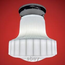 Antique/Vintage 1920's-1930's Art Deco Nouveau White Milk Glass Light Fixture