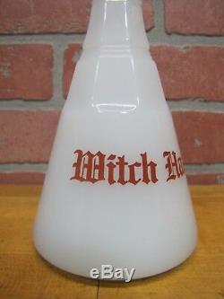 Antique WITCH HAZEL Clambroth White Milk Glass Apothecary Barber Medicine Bottle