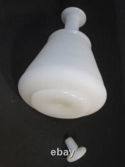 Antique White Milk Glass Apothecary Jar