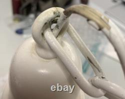 Antique White Milk Glass Swag Ceiling Light