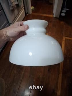 Antique White Milk Glass Vintage electric Oil Lamp Light Shade