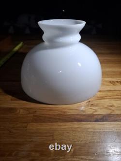 Antique White Milk Glass Vintage electric Oil Lamp Light Shade