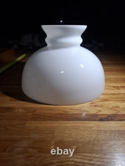 Antique White Milk Glass Vintage electric Oil Lamp Light Shade
