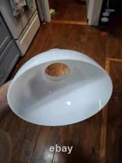 Antique White Milk Glass Vintage electric Oil Lamp Light Shade