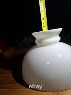 Antique White Milk Glass Vintage electric Oil Lamp Light Shade