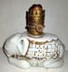 Antique White Opaque Milk Glass Elephant Miniature Oil Lamp Kerosene