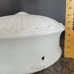Antique milk glass ceiling shade chandelier Salvage large ornate gold restore