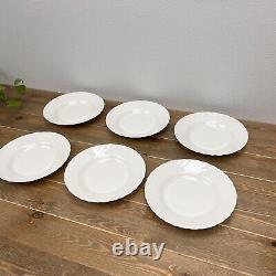 Arcopal France Cream Milk Glass Scalloped Soup Bowls 9 Set Of 6