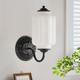 Art Deco Vintage Wall Sconce, White Milk Glass Light Fixture, E12 Led Included