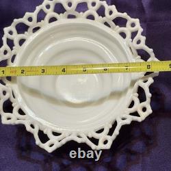 Atterbury 1889 Chick In Egg Pile Covered Dish Milk Glass Lace Dancing Sailor