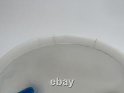 Atterbury Hen on Nest Clear Blue Head Milk Glass Covered Dish Antique 1800s