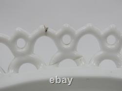 Atterbury Hen on Nest Clear Blue Head Milk Glass Covered Dish Antique 1800s