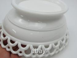 Atterbury Hen on Nest Clear Blue Head Milk Glass Covered Dish Antique 1800s