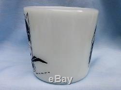 Batman TV Action Series Milk Glass Coffee Cup Mug Westfield Black White 1966