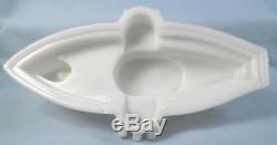 Battleship Maine Covered Dish Milk Glass EAPG Spanish American Was 1898 Memento