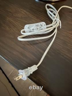 Bauhaus Retro MCM Dome Table Lamp Chrome & Milk Glass Shade with LED Warm Light