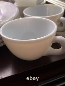 Beaded Edge Milk Glass Lot By Westmoreland Glass 1930-1950