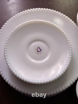 Beaded Edge Milk Glass Lot By Westmoreland Glass 1930-1950