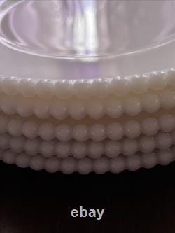 Beaded Edge Milk Glass Lot By Westmoreland Glass 1930-1950