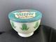 Beautiful Vintage Fire King Milk Glass Tulip Cottage Cheese Bowl Green Withlid