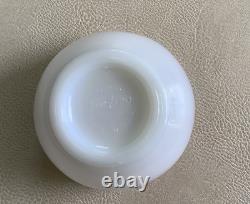 Beautiful Vintage Fire King Milk Glass Tulip Cottage Cheese Bowl Pink withLid