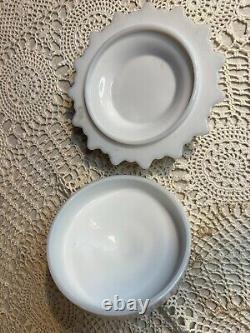 Beautiful Vintage Westmoreland White Hobnail Milk Glass Serving Dish withLid MCM