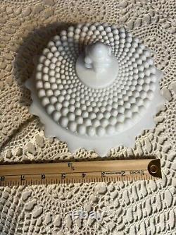 Beautiful Vintage Westmoreland White Hobnail Milk Glass Serving Dish withLid MCM