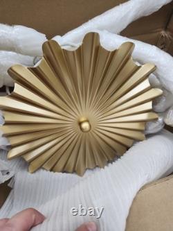 BeyPan 16 Light Gold Sputnik Chandelier White Milk Glass Globes Ceiling Light